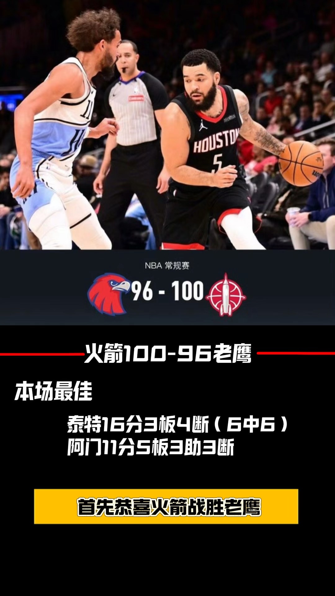 热火再胜老鹰，取得四连胜